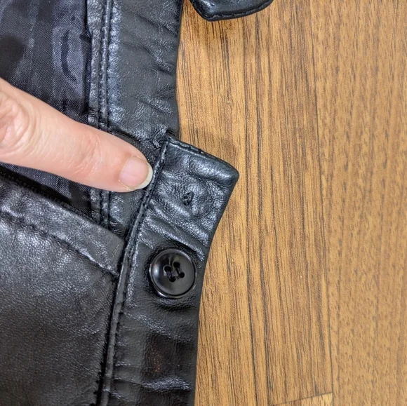 MICHAEL HOBAN Lambskin Leather Knee Length Skirt - Picture 6 of 9